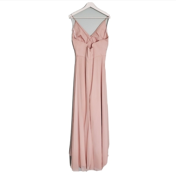 Jenny Packham JP1006 Sleeveless Lux Chiffon Bridesmaid Dress Blush Pink - Picture 3 of 6